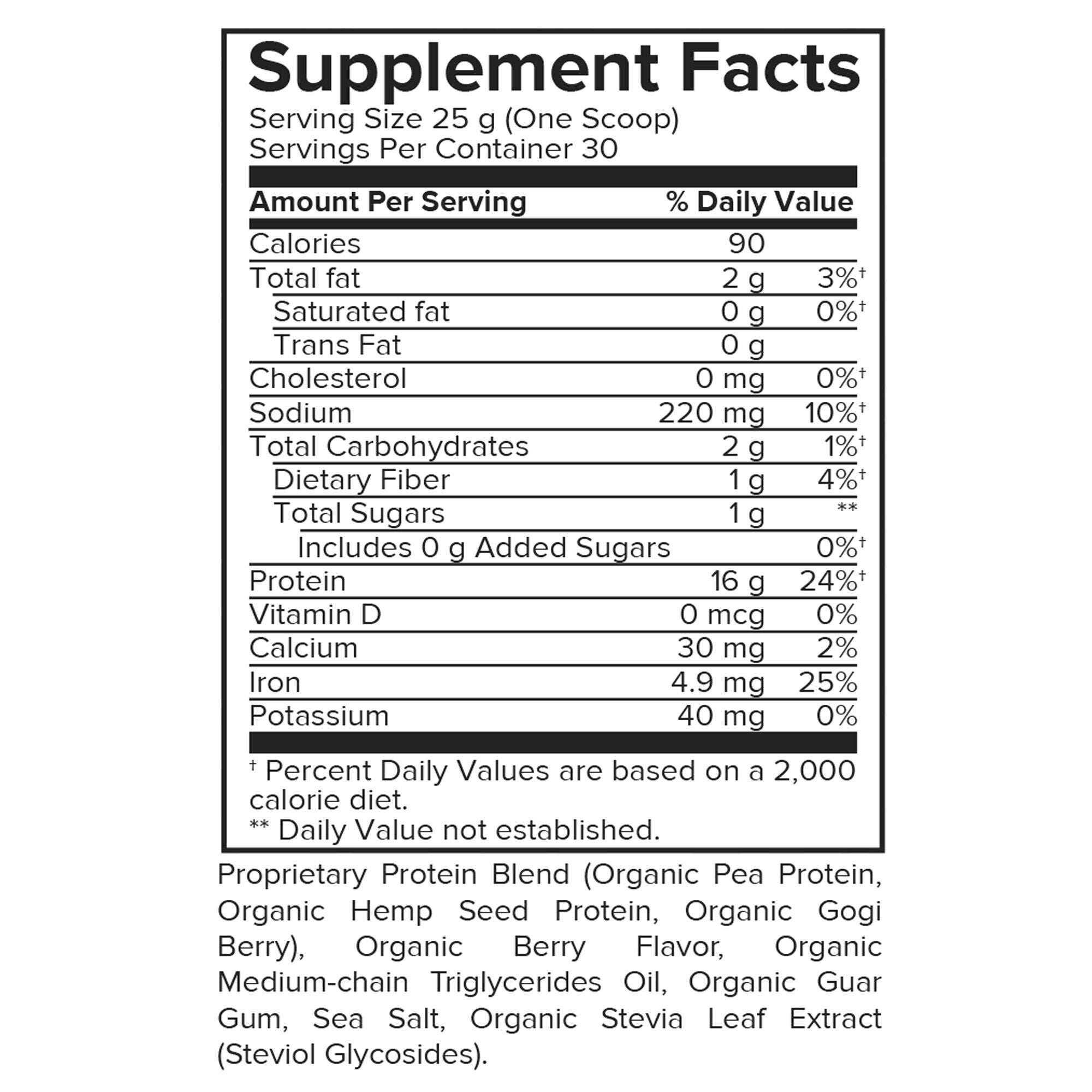 Vegan Protein Blend - Berry (30 Servings)